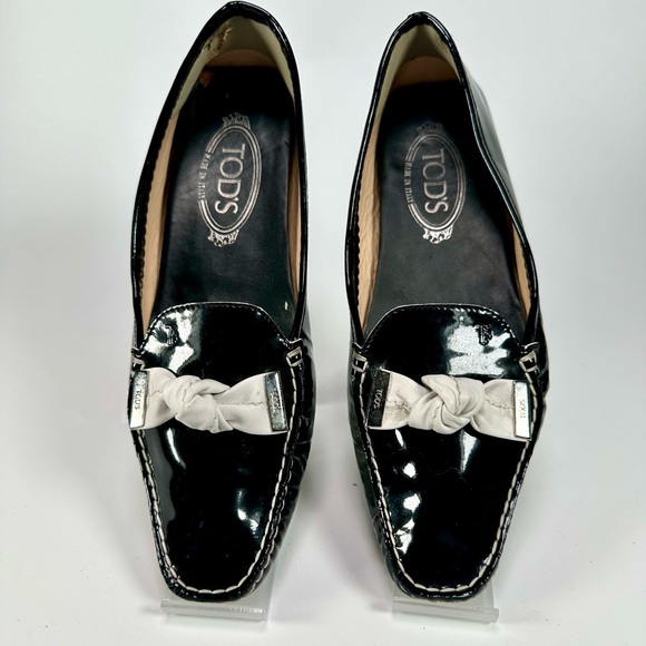 Tod's Shoes - Tod's Women's Bilbao Black Patent Leather Loafers